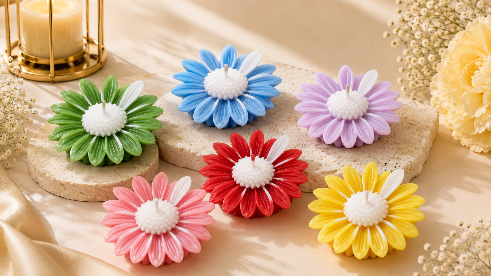Daisy Candles