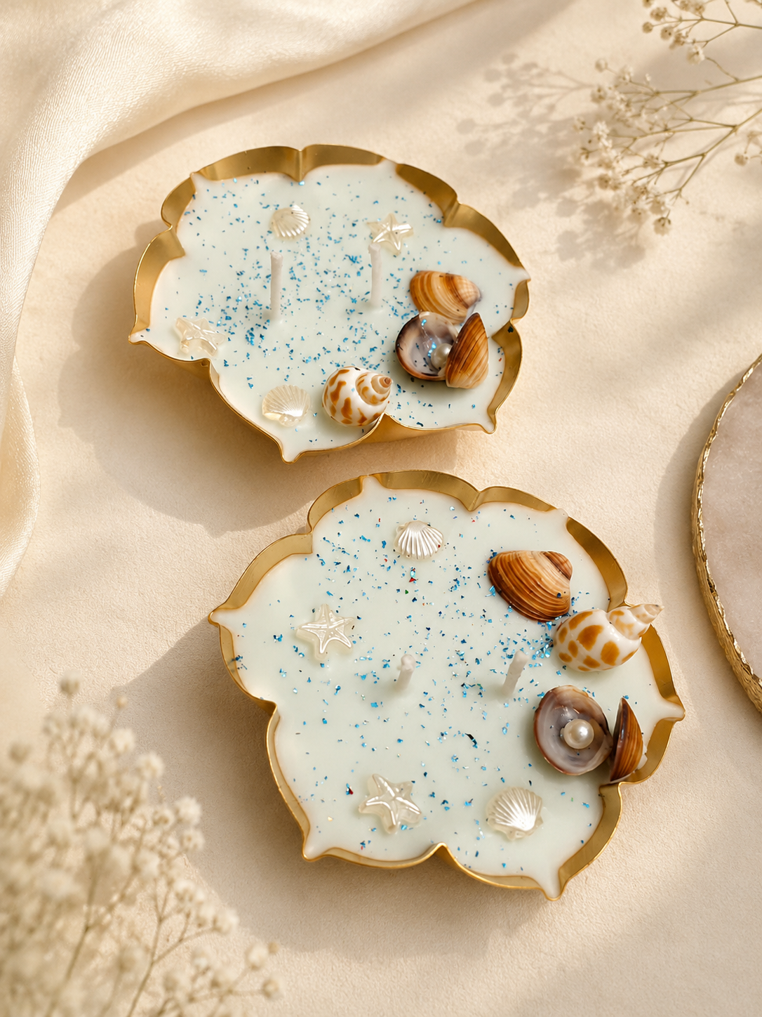 ocean urli candle set of 2