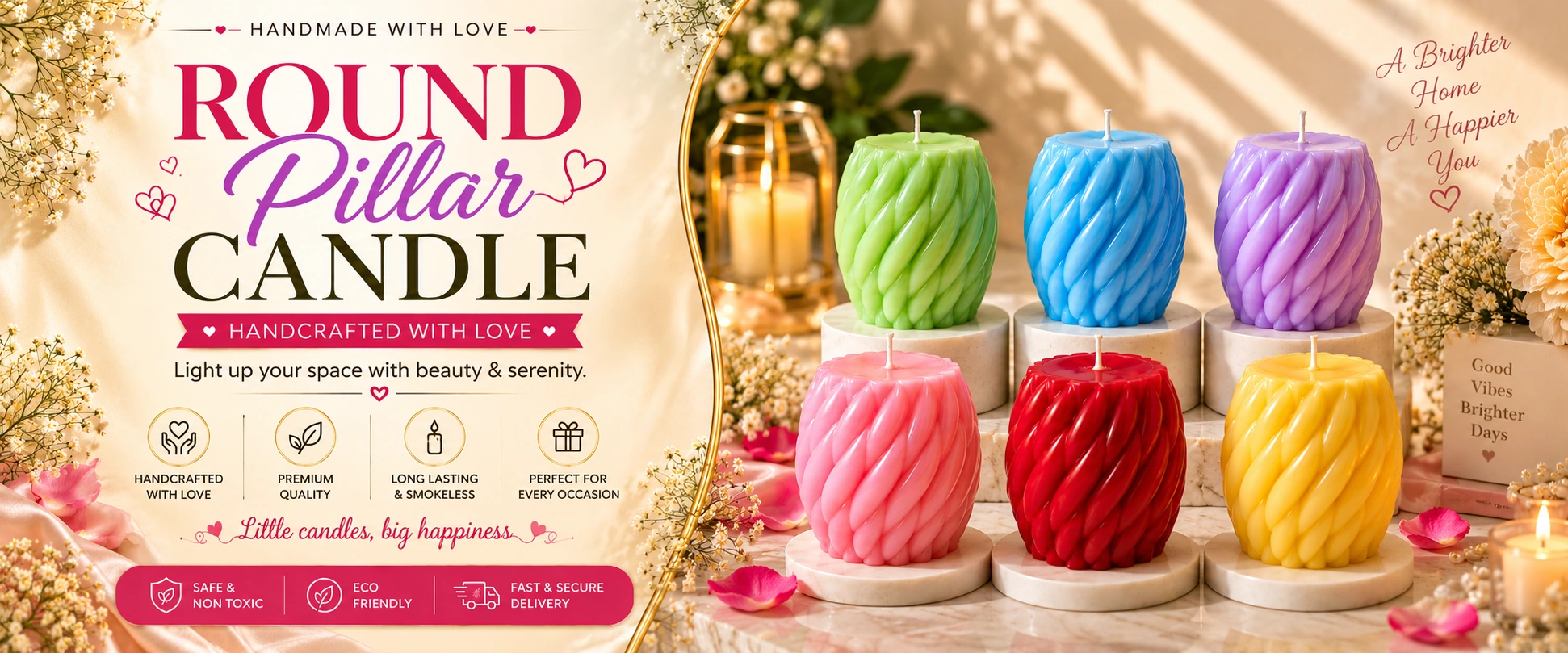 round piller candle